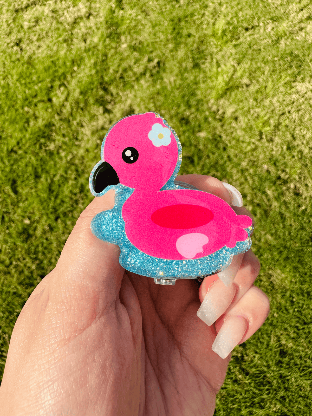 Flamingo Floatie Acrylic Design
