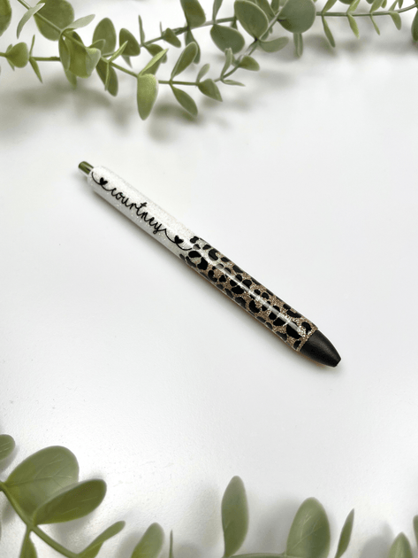 Leopard Faith Glitter Pen