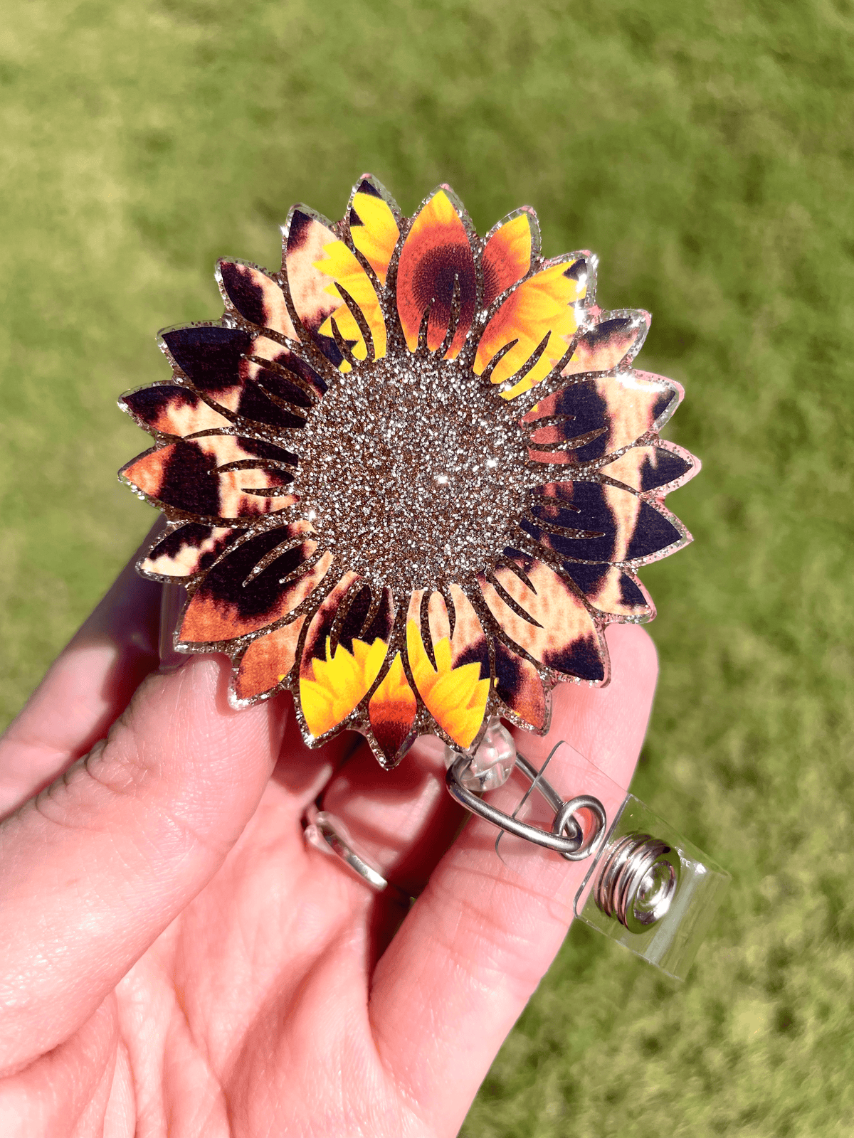Leopard Sunflower Acrylic Design