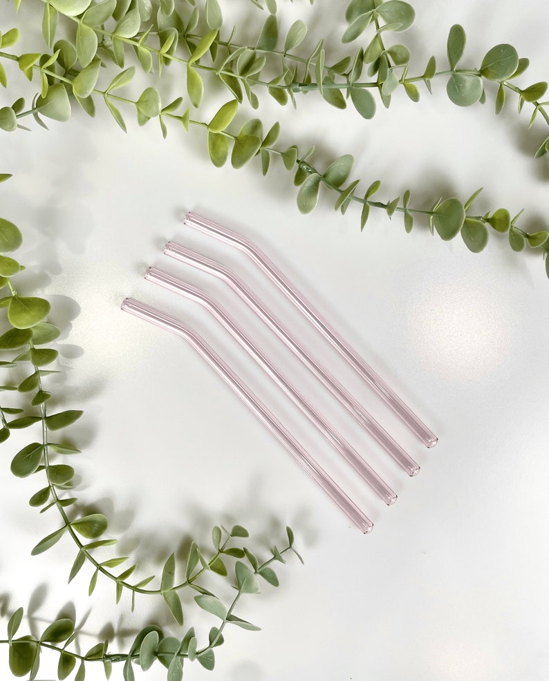 Pink Glass Reusable Straw (1 Straw)